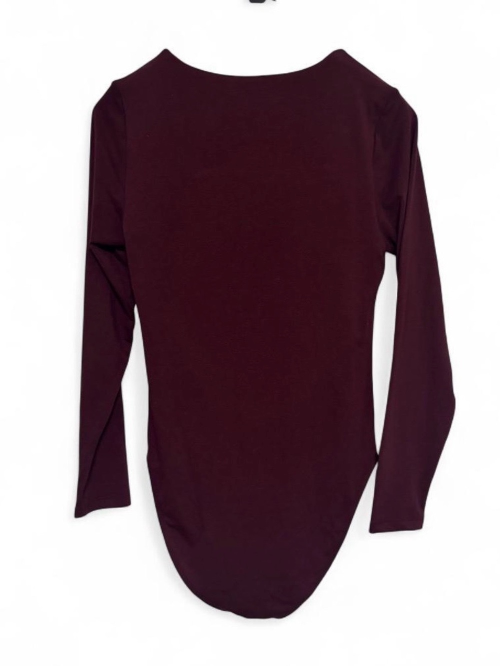 Old Navy Square Neck Long Sleeve Burgundy Bodysuit M - Picture 4 of 4